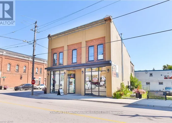 Front facade of 5 - 15 Durham Street in downtown Madoc